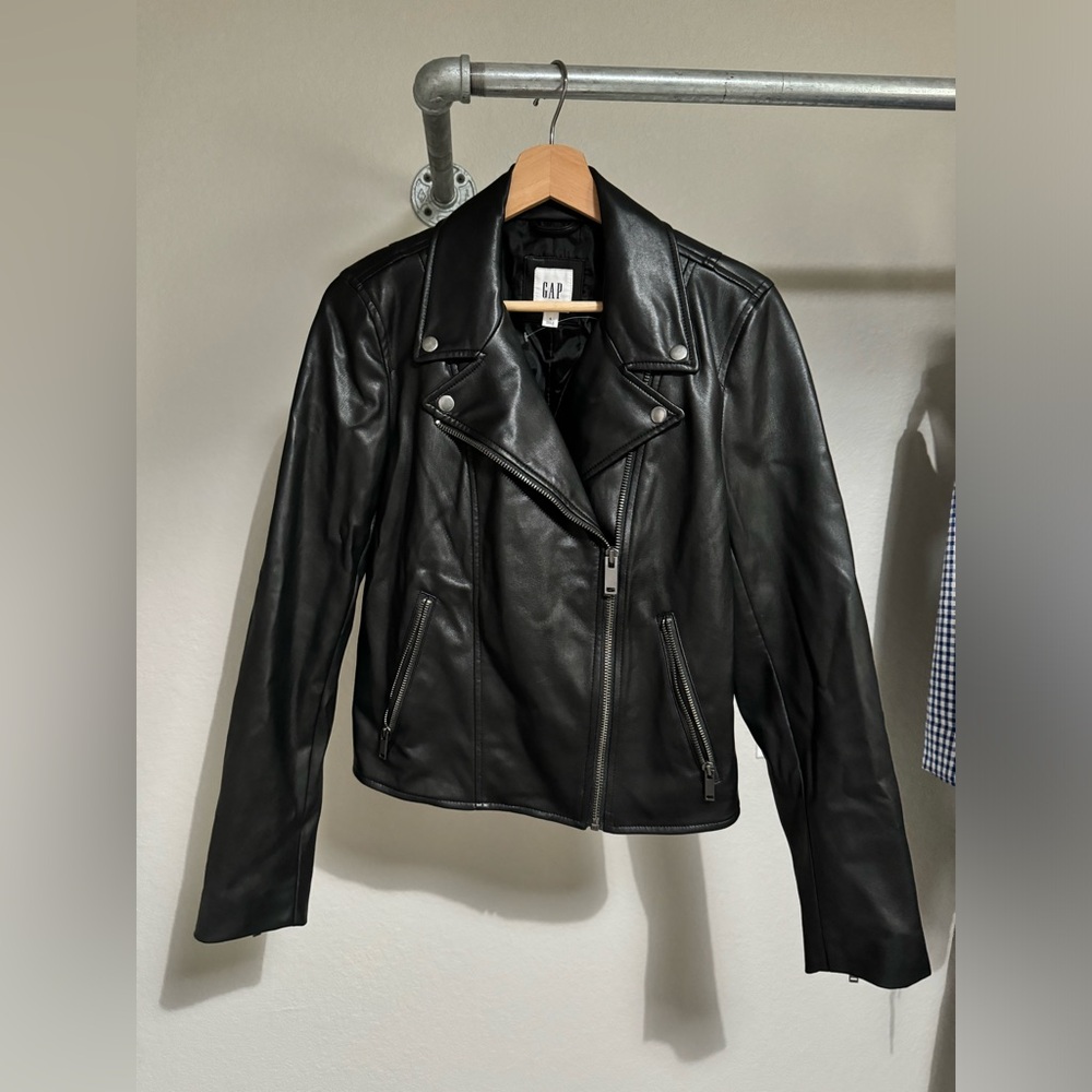 Faux Leather Moto Jacket